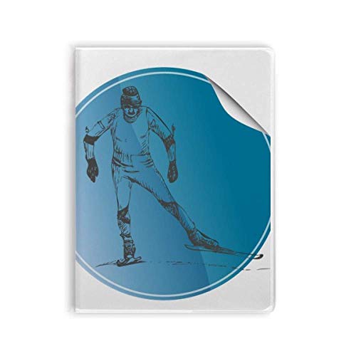 Carnet de skis et bottes de sport d'hiver couverture souple journal de bord de montagne