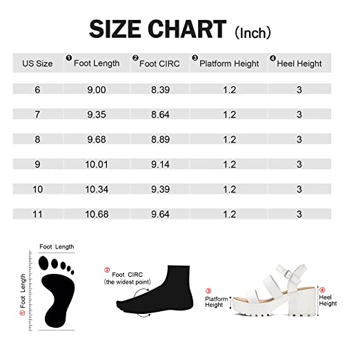 Mysoft Women's Platform Sandals Ankle Strap Open Toe Lug Sole 3 Inch Chunky Block Heeled Sandals #TOP6