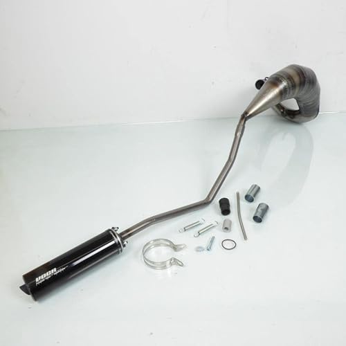 Pot d'échappement Voca Cross Rookie compatible avec moto Rieju 50 MRT passage haut noir