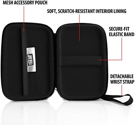 USA Gear WiFi Hotspot Portable Mobile Carrying Case with Detachable Wrist Strap - Compatible w/ 4G Wi-Fi Hotspots from AT&T, Verizon, Sprint, T-Mobile, GlocalMe, Netgear, Huawei & More - Geometric