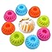 Lushly 12 Pièce Moule à Kouglof en Silicone, Moule à Gâteau en Forme de Donut Silicone, Mini Réutilisable en Silicone, Moule à Brioche en Silicone pour Faire de Gâteaux Pudding(4 Couleurs) Lushyp097