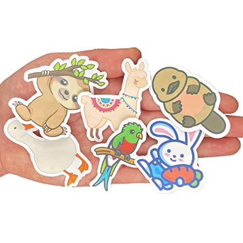 Aowplc 300 Pcs Animal Stickers, Cute Stuff For Kids, Vinyl Waterproof Kawaii Stickers For Water Bottles #TOP5