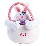 Personalized Plush Girl Easter Bunny Basket Tote - 14' H