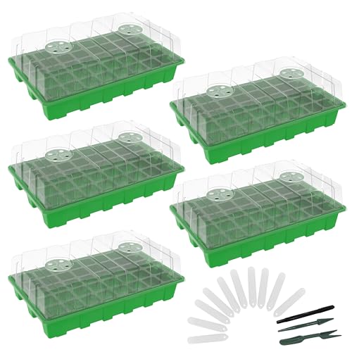 Gardzen 5 Pack BPA Free Seed Starter Tray Kit, 40