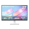 LG Monitor ultrafino 27US500-W de 27 pulgadas 4K UHD (3840×2160) HDR10 IPS Diseño sin bordes Modo de lector parpadeante Aplicación de interruptor seguro HDMI DisplayPort – Blanco
