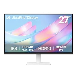 LG Monitor ultrafino 27US500-W de 27 pulgadas 4K UHD (3840×2160) HDR10 IPS Diseño sin bordes Modo de lector parpadeante Aplicación de interruptor seguro HDMI DisplayPort – Blanco
