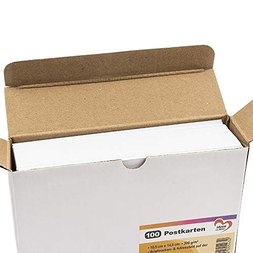 100 cartoline Blanko, formato DIN A6, 10,5 cm x