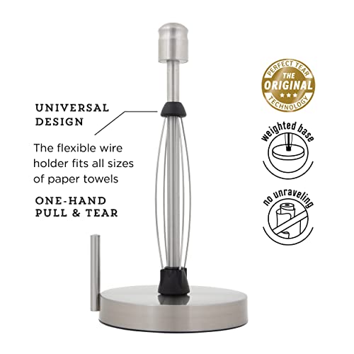 Image of Kamenstein Perfect Tear Paper Towel Holder, 13-Inch, Silver