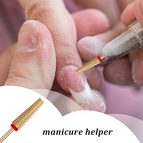 Brocas de unhas 5 em 1, brocas de carboneto de tungstênio de 3/81 cm com rotação bidirecional, broca