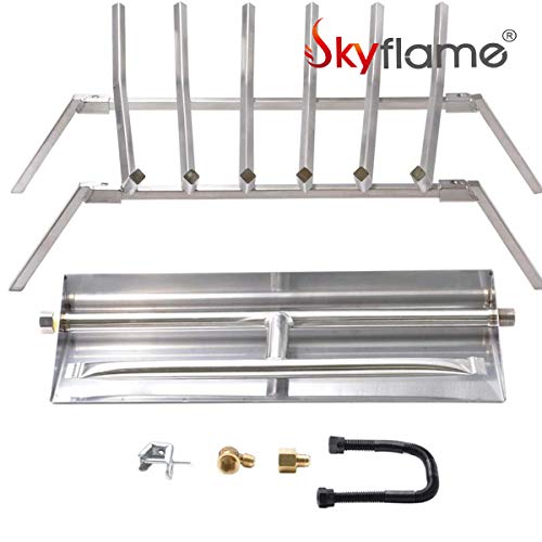 Skyflame 18-inch Fireplace Log Grate with Dual Burner Pan - image 5