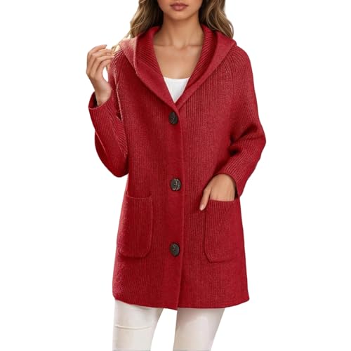 Manteau long en tricot femme chaud et confortable