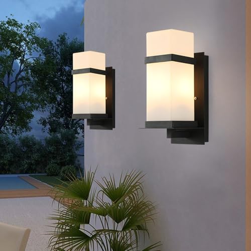 Applique Murale LED Extérieur IP65 Étanche Anti-Rouille Luminaire Mural Verre et Métal