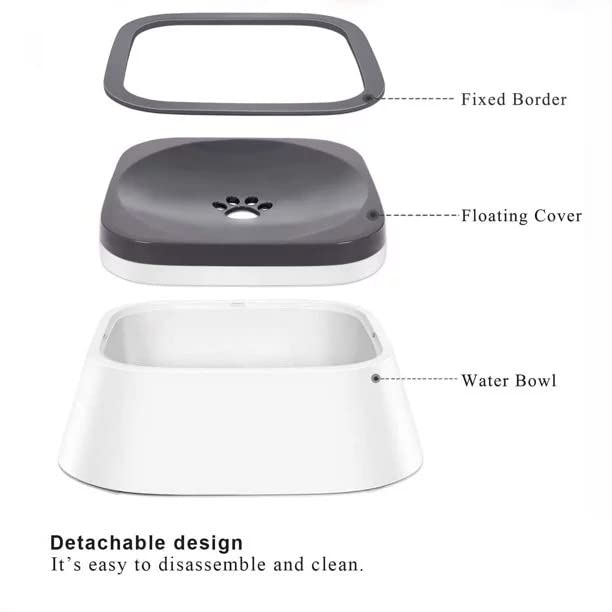 DRIZA Travel Pet Water Feeder Bowls Pet Dog Water Bowl No Spill No Drip Slow Water Feeder Dog Bowl Drinking Bowl for Dogs and Cats- 1.5 L 4