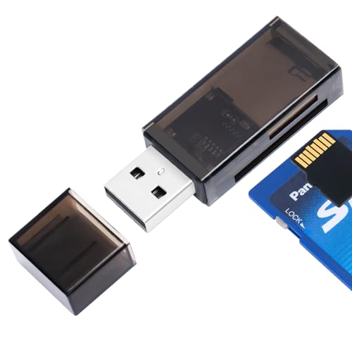 Lecteur de Carte Micro SD, Adaptateur USB vers SD/TF/Micro SD/SDXC/SDHC, Lecteur de Carte mémoire à Double Emplacement pour PC, MacBook,Tablette