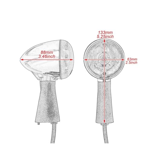 Clignotant arrière moto boîtier lampe indicateur direction Scout 2014-2021 - 7