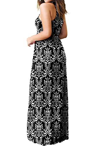 Image of DEARCASE Women's Sleeveless Summer Maxi Dress with Pockets,Beach,Vacation