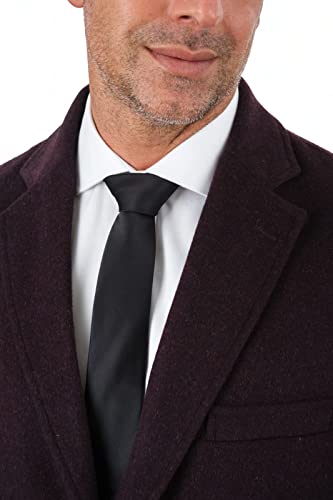 Image of THE SUIT DEPOT Mens Single Breasted Wool Cashmere Full Length Overcoat