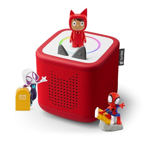 tonies Toniebox 2 Pack Boite à Histoire pour Enfant 1 à 9 Ans, Robuste & Facile à Utiliser, Spidey, Rouge