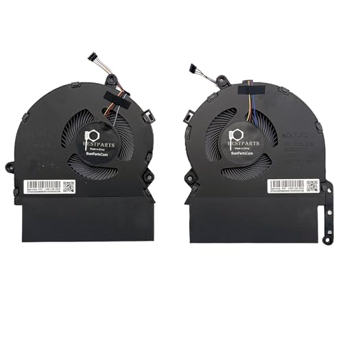 Image of BestParts New CPU+GPU Cooling Fan Replacement for HP Spectre X360 15'' (i7-10750H, GTX1650Ti) 15-EB 15t-EB TPN-Q226 Series, P/N: M00226-001 M00227-001, L68136-005 DC5V 0.5A