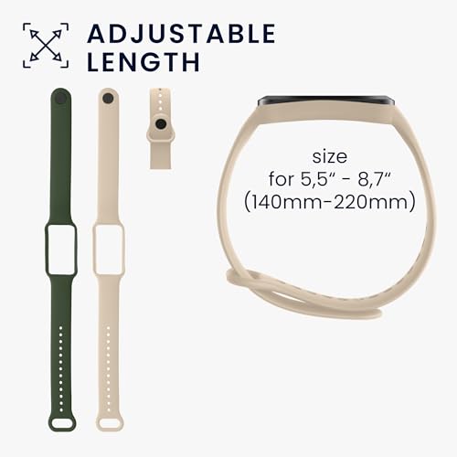 kwmobile 2X Sportarmband kompatibel mit Amazfit Band 7 Armband - Fitnesstracker Band Set aus TPU Silikon