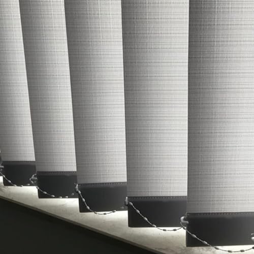 XINGWANGG Cortina de Láminas Verticales Gris,Persianas Verticales Opacas para Ventanas,Estores de Filtrado de luz para Oficina o Hogar,Colores y Tamaños Personalizables,Ancho x Alto (160cm x 230cm)