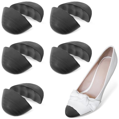 Image of 10pcs Reusable Shoe Toe Filler Inserts, Soft Sponge Adjustable Toe Inserts to Make Shoes Fit Tighter for Women Men, Pumps, Flats, Sneakers (Black)