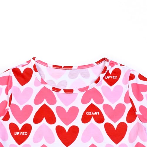 Image of Mirawise Girls 3 Pc Pajamas Sleepwear Cotton Pjs Clothes Set 4-13 Years