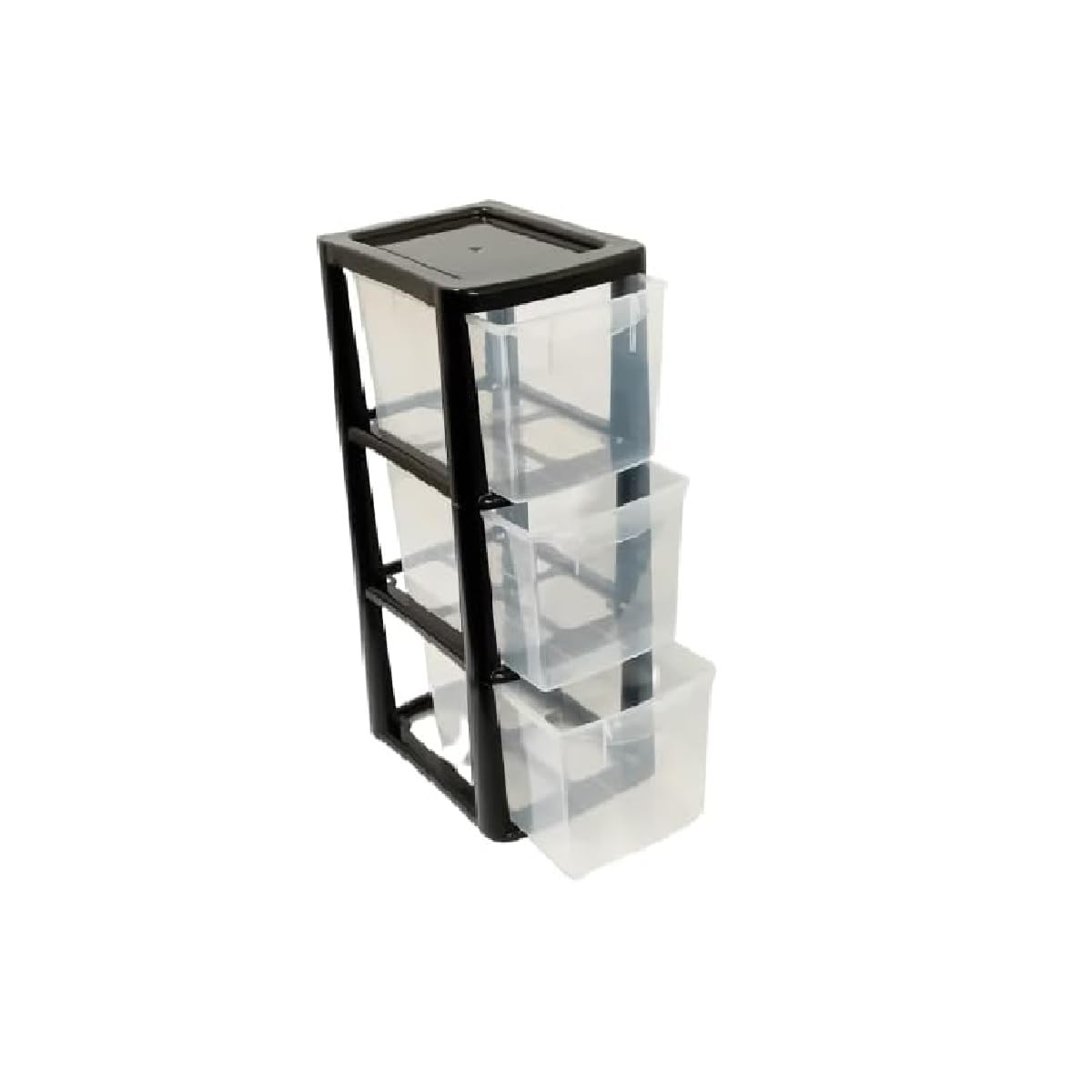 SIDSONS 3 Drawer Medium Desk Modular Tower Storage Unit - Homes, Kitchen, Schools, Offices Stationary Plastic Drawer Organizer Desktop Stationary, Art Supplies, Shoes, Small Toys, Bath Items