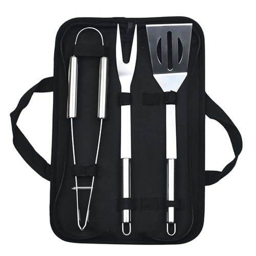Set de 7 piezas para parrilla en acero inoxidable con mango de madera miniatura 4