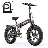 ENGWE Bici Elettrica Pieghevole, Bicicletta Elettrica da 48V 13Ah (EP-2 BOOST, Marrone+Lucchetto a U)