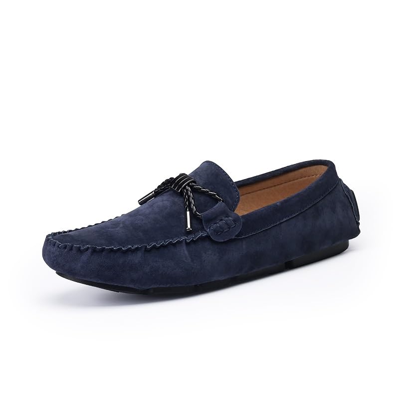 Mens Loafers Shoe Suede Vamp Driving Loafers Moccasins Shoes Anti-Slip Lightweight Slip Resistant Prom Slip-ons