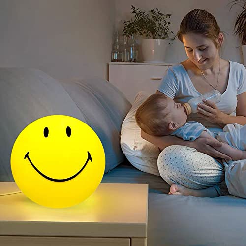 Lámpara nocturna infantil sonriente 15cm USB recargable miniatura 5
