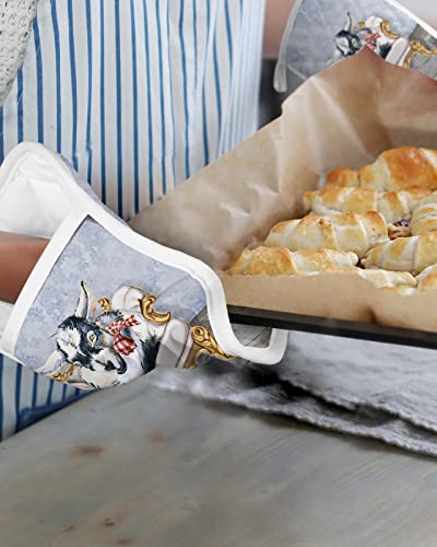 Pocket Pot Holders For Kitchen, Sheep Seat On Sofa Rustic Pot Holder Set Of 5, Heat Resistant Oven Mitts Hot Pads Potholder For Kitchen Baking Cooking, 7”X 9” #TOP5