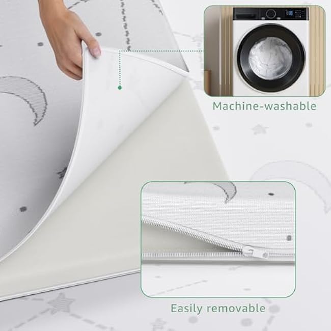 YENING Pack and Play Mattress Topper Baby Pack N Play Mattresses for Playpen and Playard with Washable Cover 38x26x1, 1 Pack Firm Foam