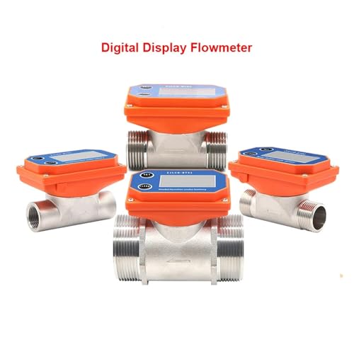Medidor de flujo DN15 LCD electrónico de acero inoxidable con sensor de rosca para agua de riego 3