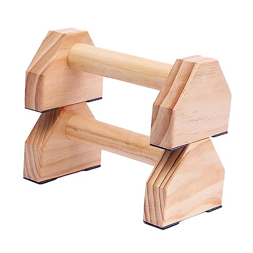 Abaodam 1Pair Solid Wood Bracket Fitness Equipment for Strength Training Calisthenics Durable Slip Design for Home Workouts of Frames