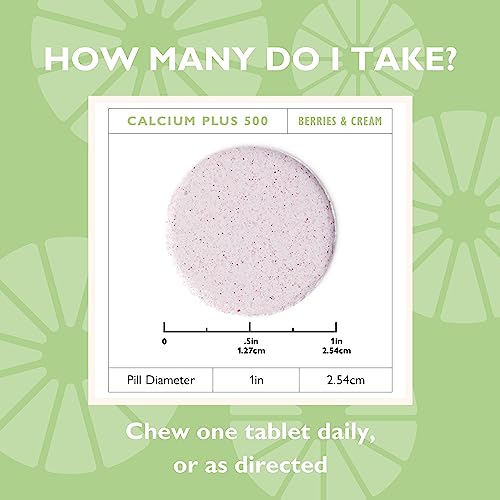Celebrate Vitamins Calcium Plus 500 Bariatric Calcium Citrate With Vitamin D3 Chewable, 500 Mg, Gluten-Free & Sugar-Free, Calcium Citrate For Bariatric Patients, Berries & Cream, 270 Count #TOP3