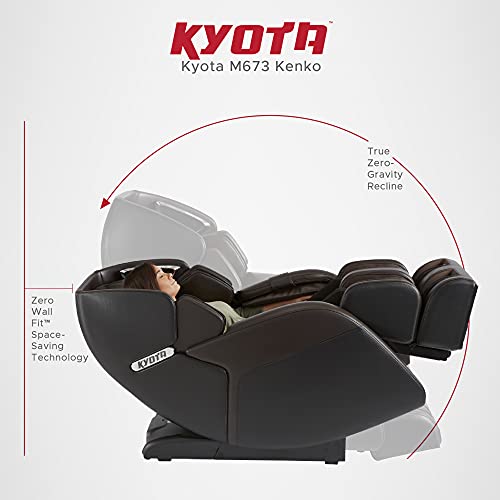 Kyota M673 Kenko 3D Zero Gravity Massage Chair (Brown), With Full-Body Massage, Extra Long Calf Reflexology Foot Rollers, Wireless Speakers, Massage Chairs Great For At-Home Therapy #TOP2