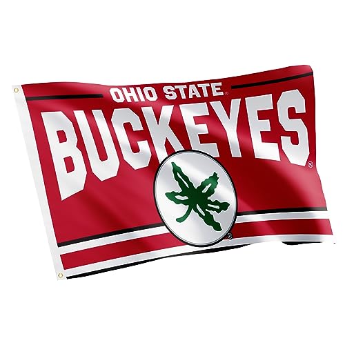 Desert Cactus Ohio State University OSU Flag - 3 x 5 Feet Buckeyes Banner Indoor/Outdoor Durable Fabric 100% Polyester Design (Style C)