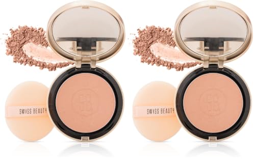 Image of Swiss Beauty Select Born To Last Compact Powder | 3-in-1 Skin Perfection | Oil Control | Blurs Pores | Matte Finish | Fresh Makeup for hours | With Squalane & Vitamin E | 6.5g, Shade- 1. Bare Dawn
