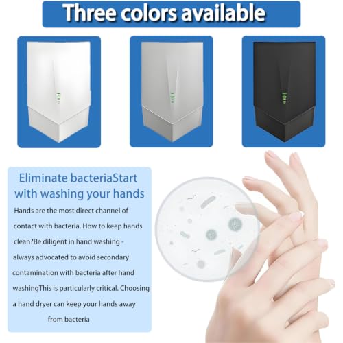 Secadores de manos automáticos con sensor para baño comercial y secado rápido de pared 1500W 7