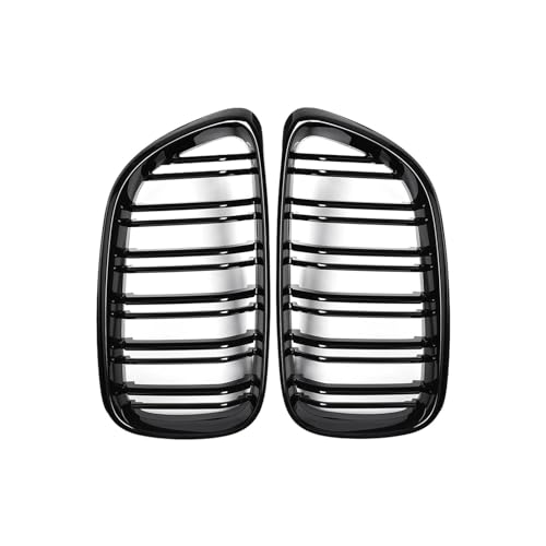 Parrilla delantera negra brillante de doble línea para solucionar el desgaste en BMW F22 F23 M2