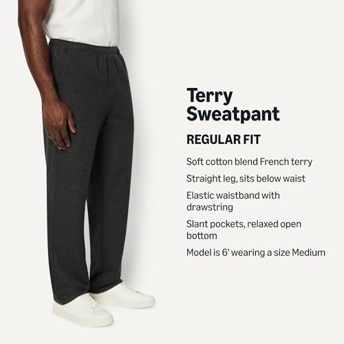 Image of Amazon Essentials Men's Regular Fit French Terry Open Bottom Sweatpants