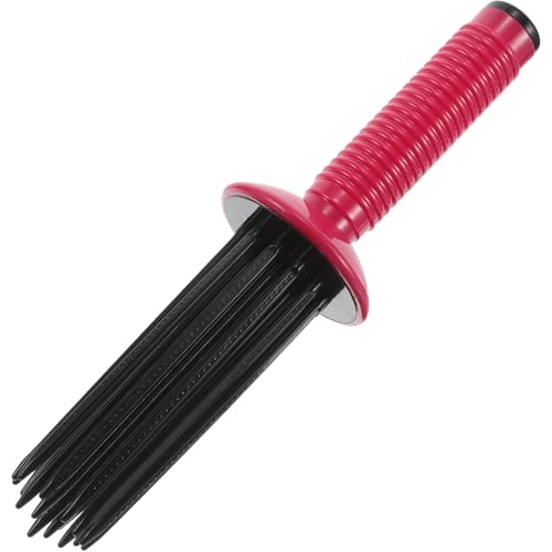 Ciieeo Spazzola per Chioma Ricci Antiscivolo Rossa, Pettine Arricciacapelli per Asciugatura Design Volumizzante, Strumento Versatile per Styling Delicato e Acconciature Professionali