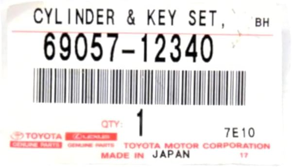 Toyota 69057-12340 Ignition Lock Cylinder