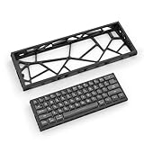 kutethy KY60 Hollow Out Aluminum Keyboard Case,60% Mechanical Keyboard Shell Custom Keyboard Barebones Compatible with Wooting60 Mad60 Win60 GH60 60HE (Black)