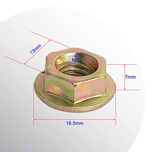 image for Aopin hex Flange nut Serrated Flange Hex Lock Nuts, Metric, Zinc Plate