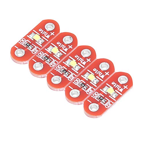 50 Pcs Lilypad LED Module White DIY Kit, Light LED Module 3~5V, Small Size Design,Lilypad led Good Wear Ability