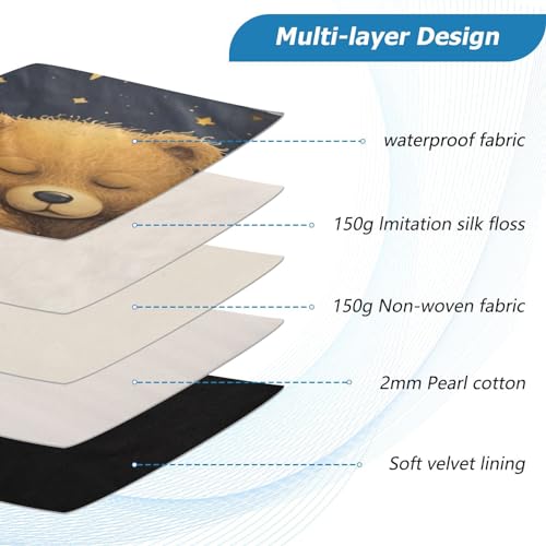 Funda para portátil 13-14 pulgadas impermeable con diseño oso miniatura 4