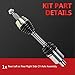 EXPEDE CV Axle Shaft Assembly FWD AWD 4WD Compatible with Jeep Cherokee 2014-2021 3.2L V6, Chrysler 200 2015 3.6L V6 Rear Left & Rear Right Side CV Axles Joint